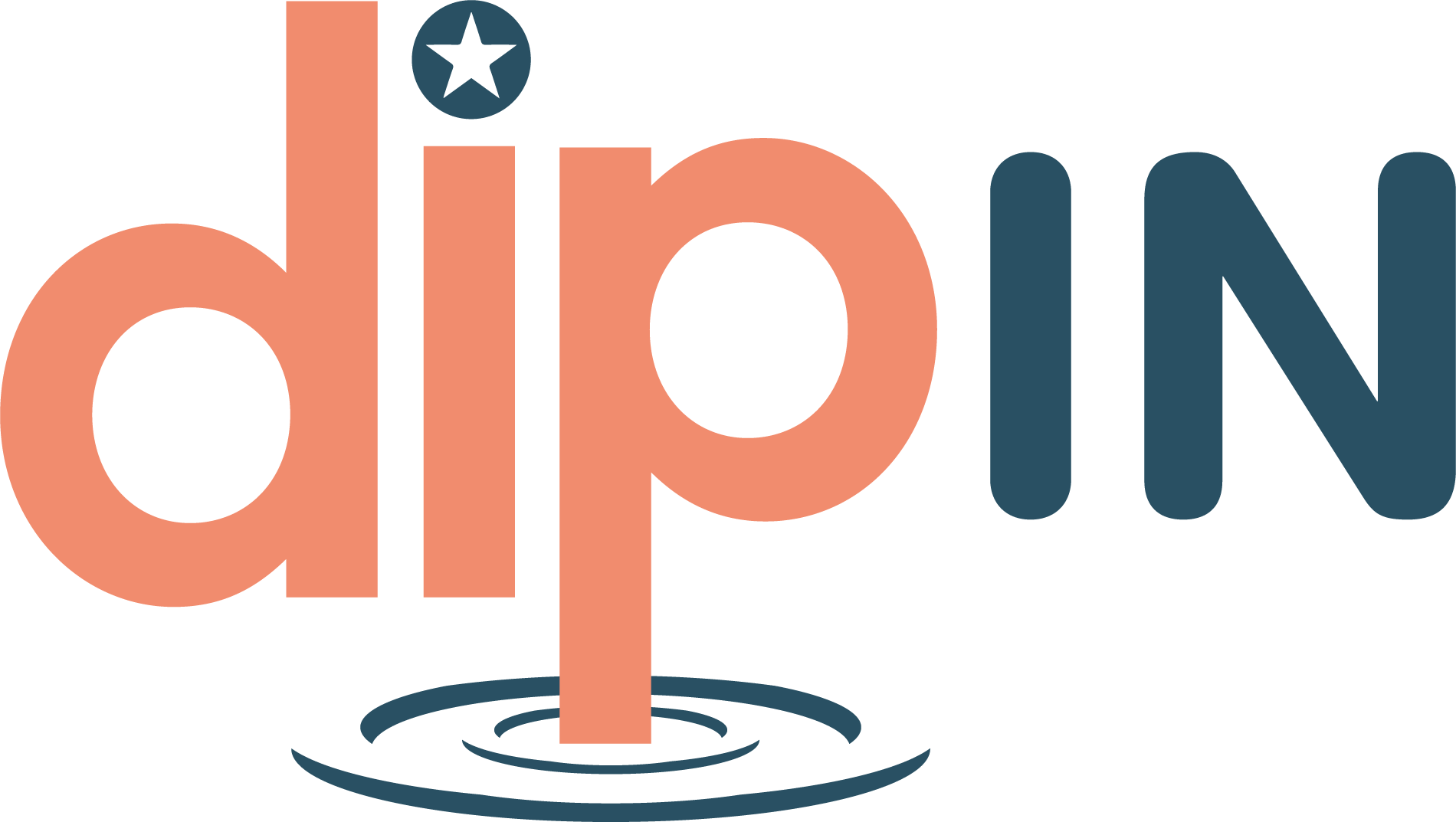 A logo with the word dipin.